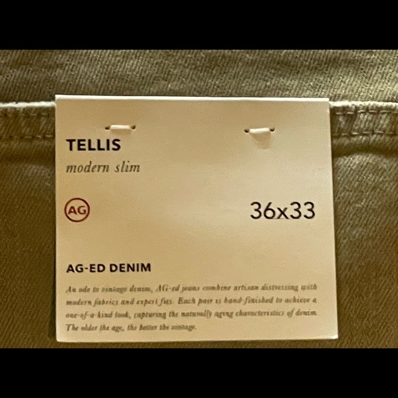 Mens AG Kakki colored Jeans. ___36”x33” - Picture 7 of 7